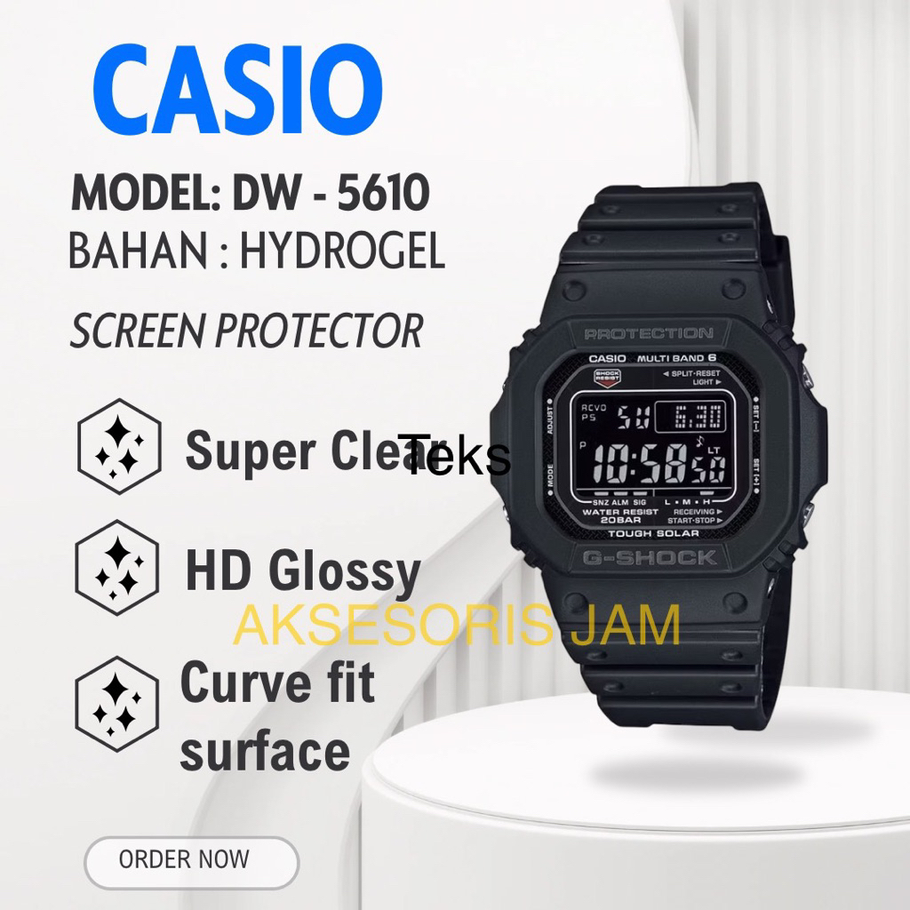 ANTIGORES HYDROGEL JAM TANGAN CASIO DW-5610 DW 5610 DW5610 SCREEN PROTECTOR / PELINDUNG KACA / PELIN
