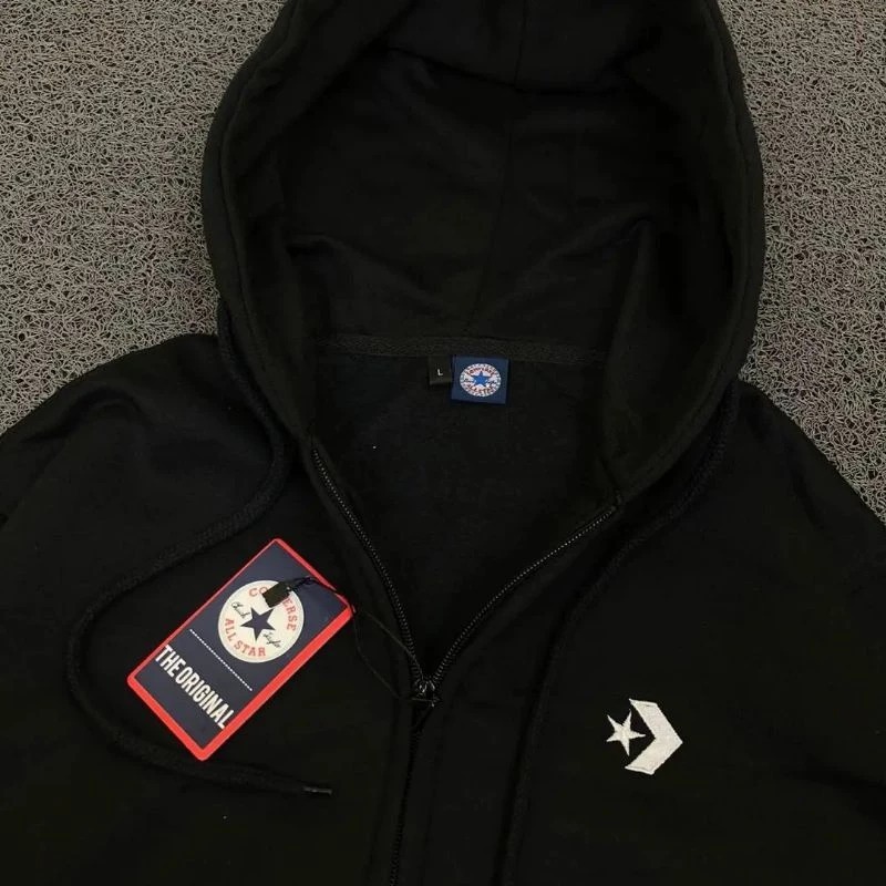 Hoodie Hitam The Original JAKET HOODIE CONVERSE GRADE ORI MURAH