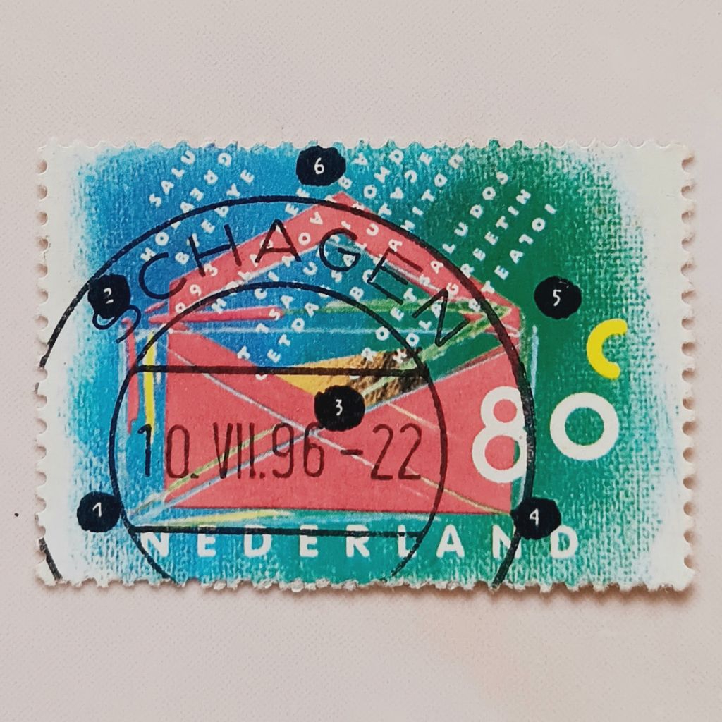 

(AE) Perangko Belanda 1993 - 1994 Letter Writing Campaign - Envelope 80 cent Used