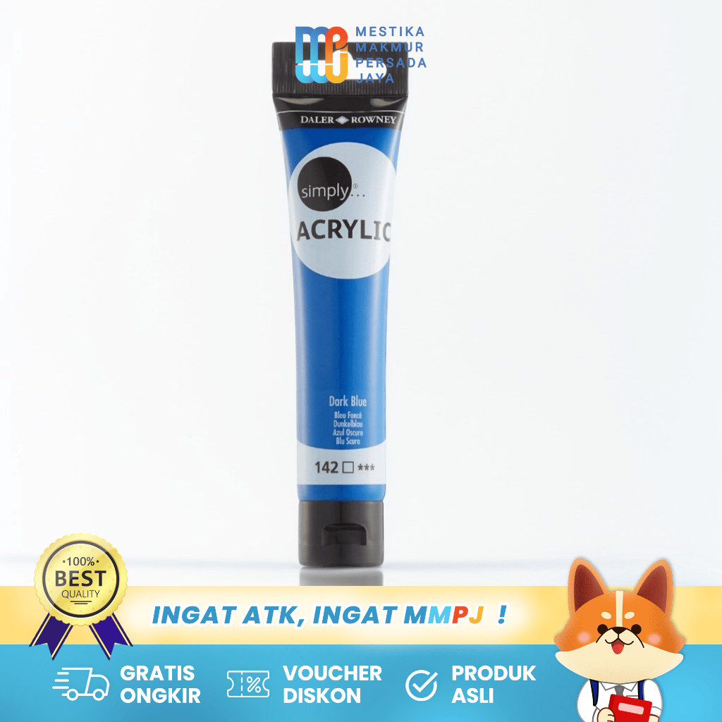 

Daler Rowney Simply Acrylic Paint - Cat Akrilik Dark Blue 75 Ml 126975142
