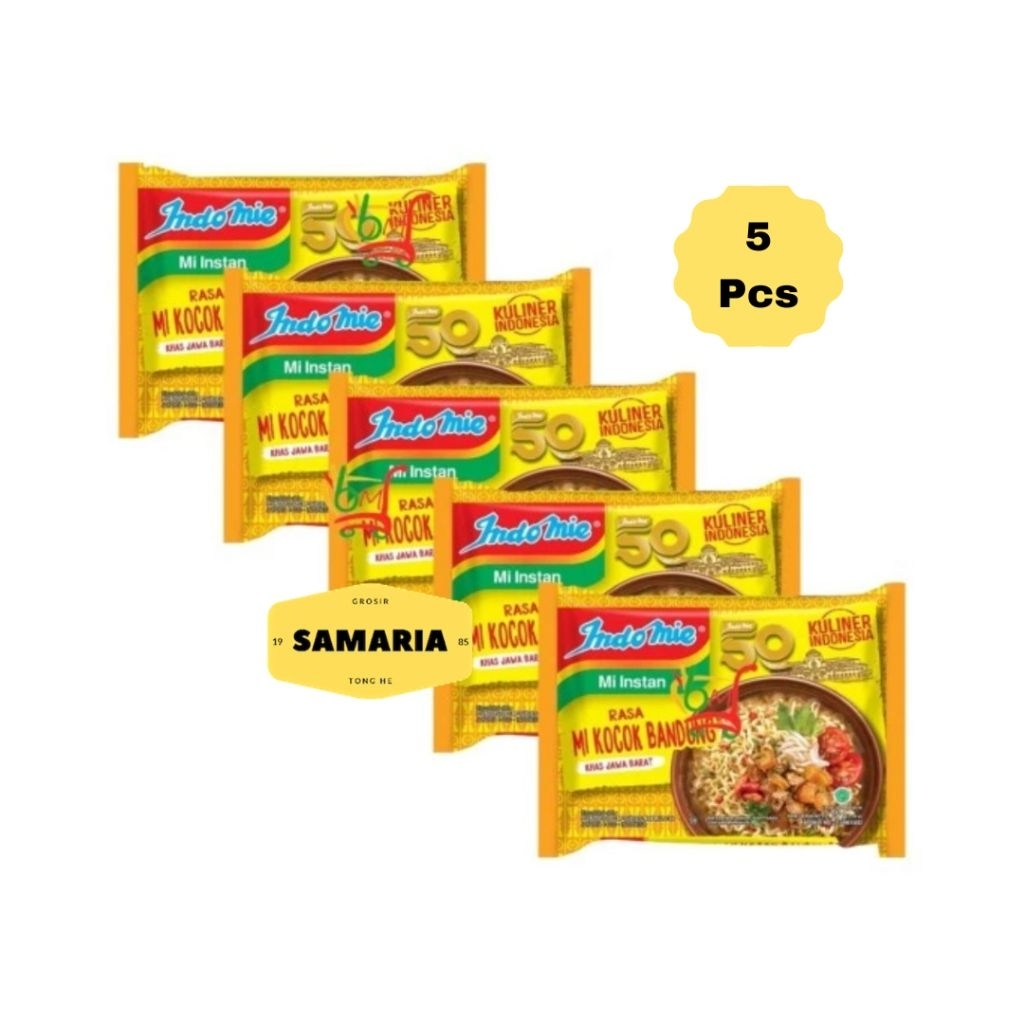 

Paket Bundling 5 Pcs Indomie Mi Instant Kuah Rasa Mie Kocok Bandung
