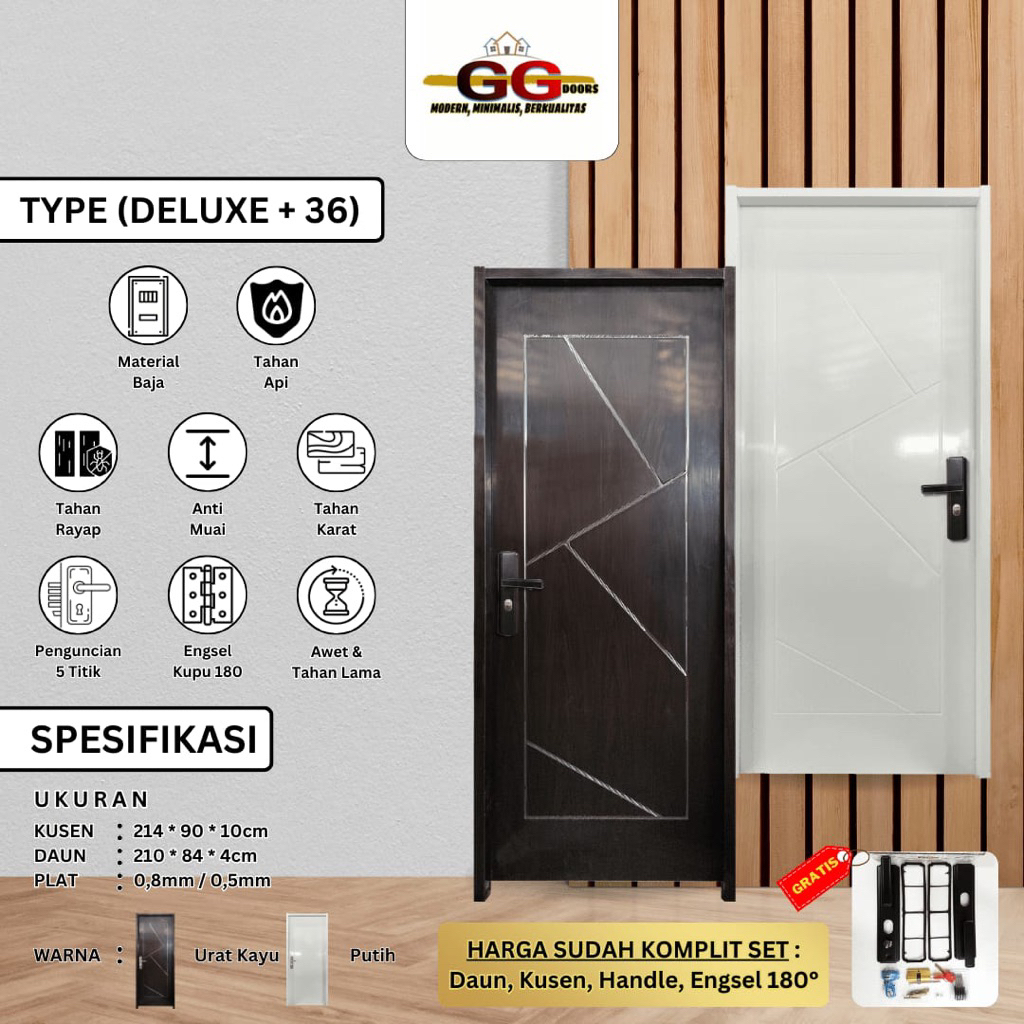 Pintu Baja merek GG DOORS Type Deluxe 36