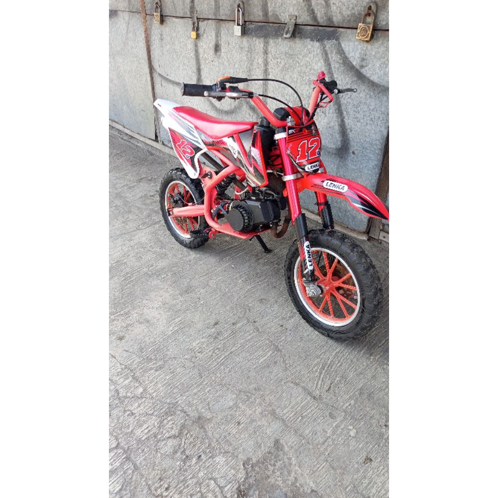 motor cross mini trail lenka 50cc bekas seperti baru