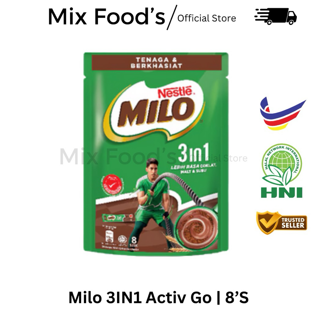 

milo 3in1 activ go 8’s