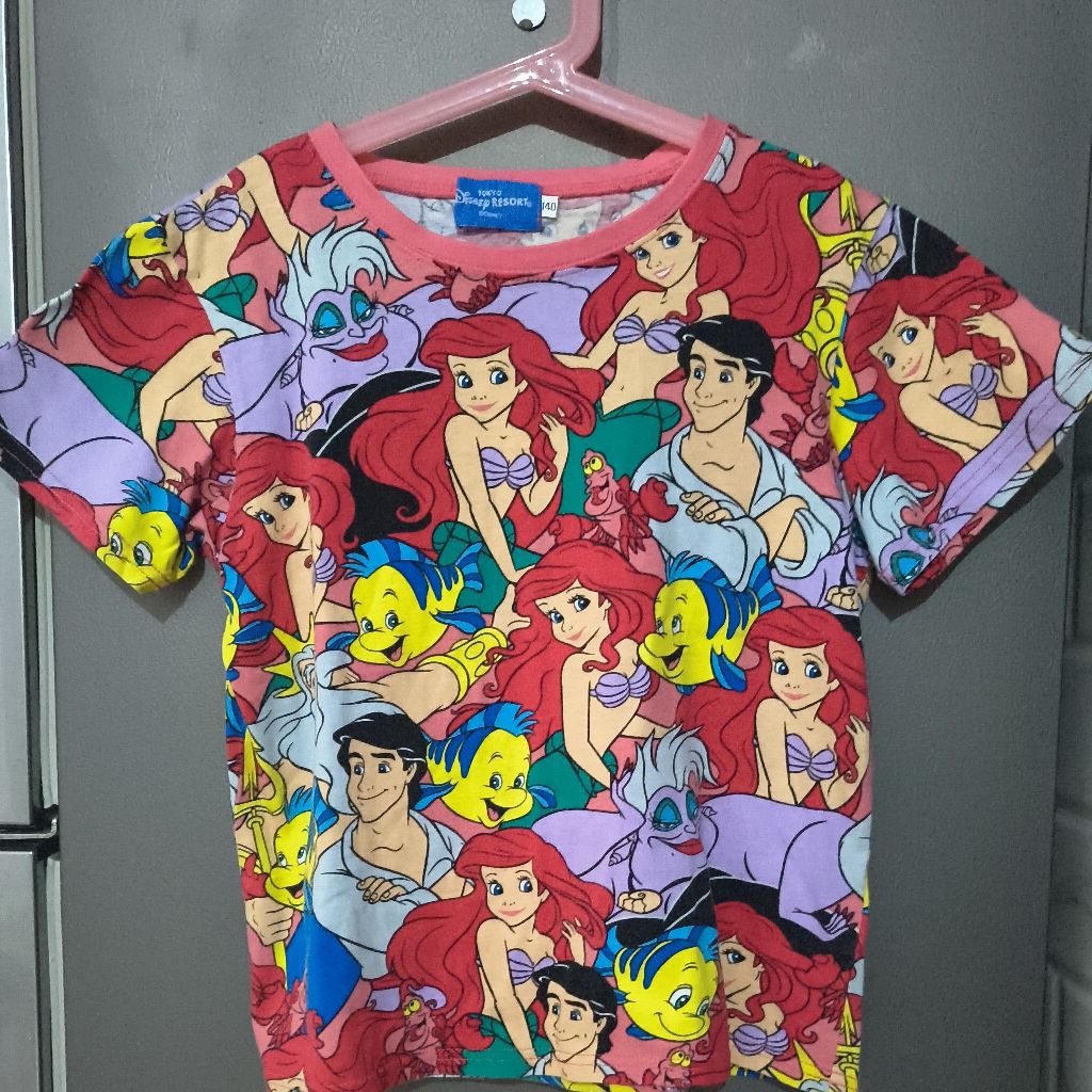 baju kaos disney resort ariel usia 8-10 tahun