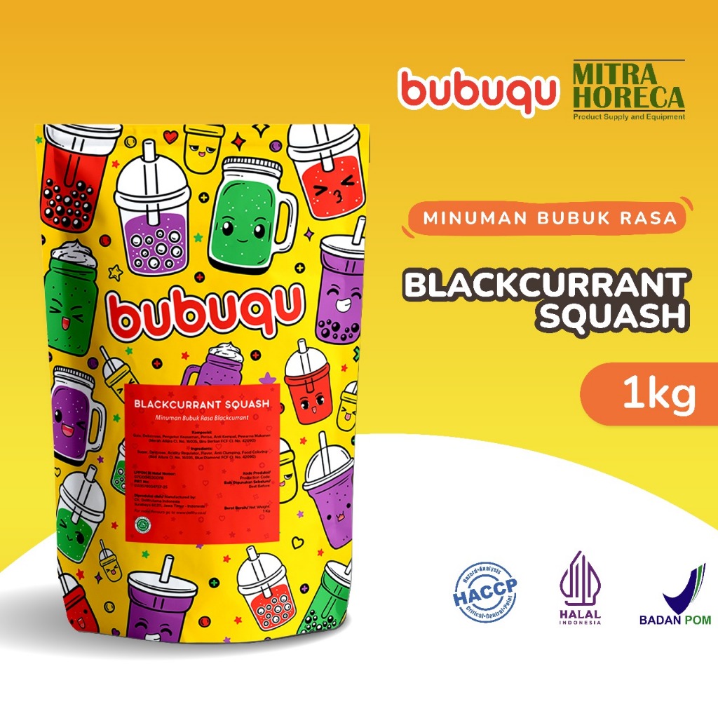 

Bubuqu Blackcurrant Powder Drink 1 Kg - Bubuk Minuman Anggur Hitam