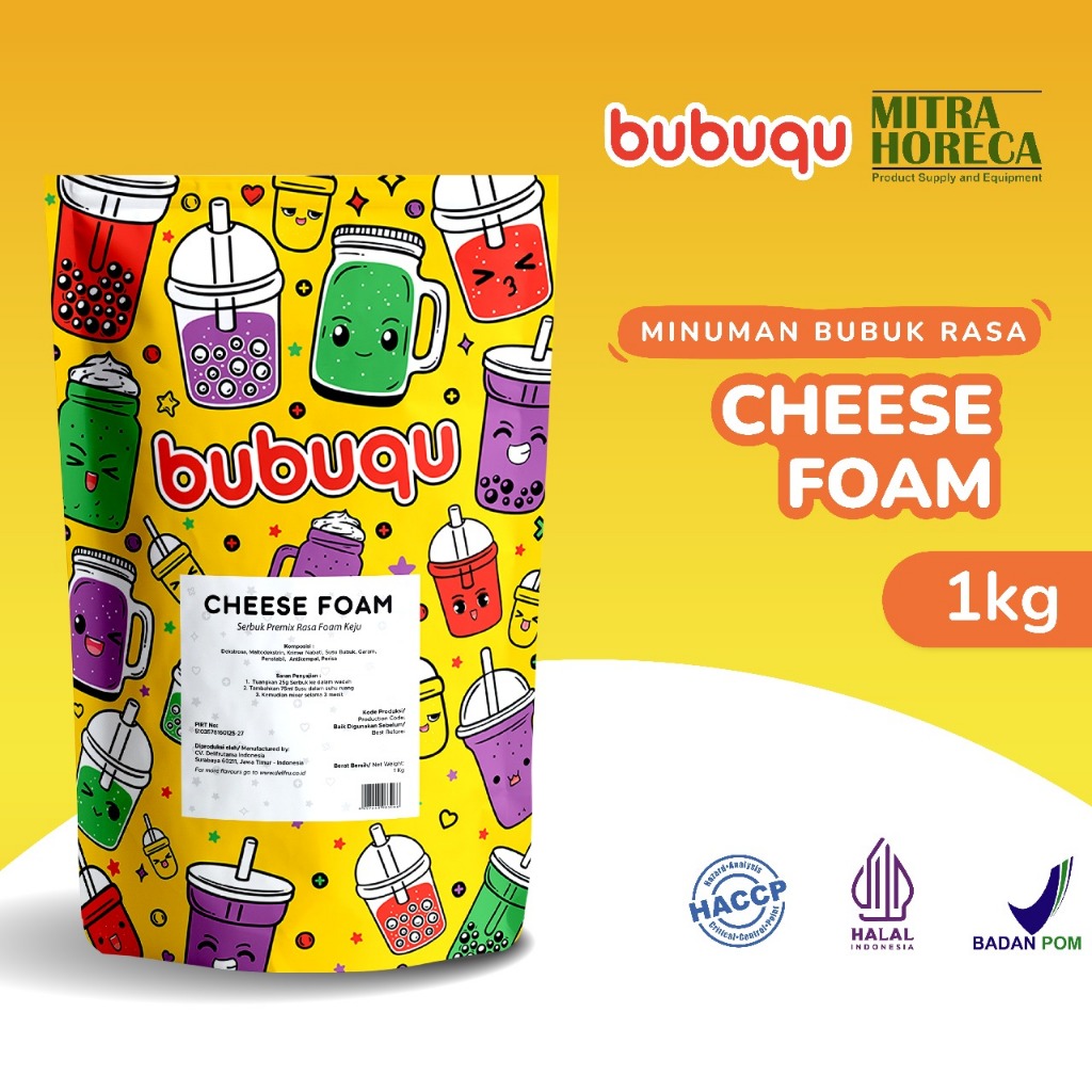 

Bubuqu Cheese Foam Premix Powder 1 Kg - Bubuk Minuman Premix Foam Keju