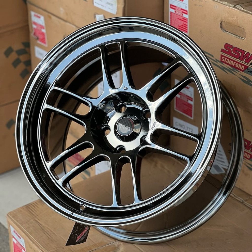 Velg Original SSW S165 Ring 18 Lebar 9.5 Pcd 5x114.3 Et+15 Warna Black Chorme | Velg R18 | Velg Mobi