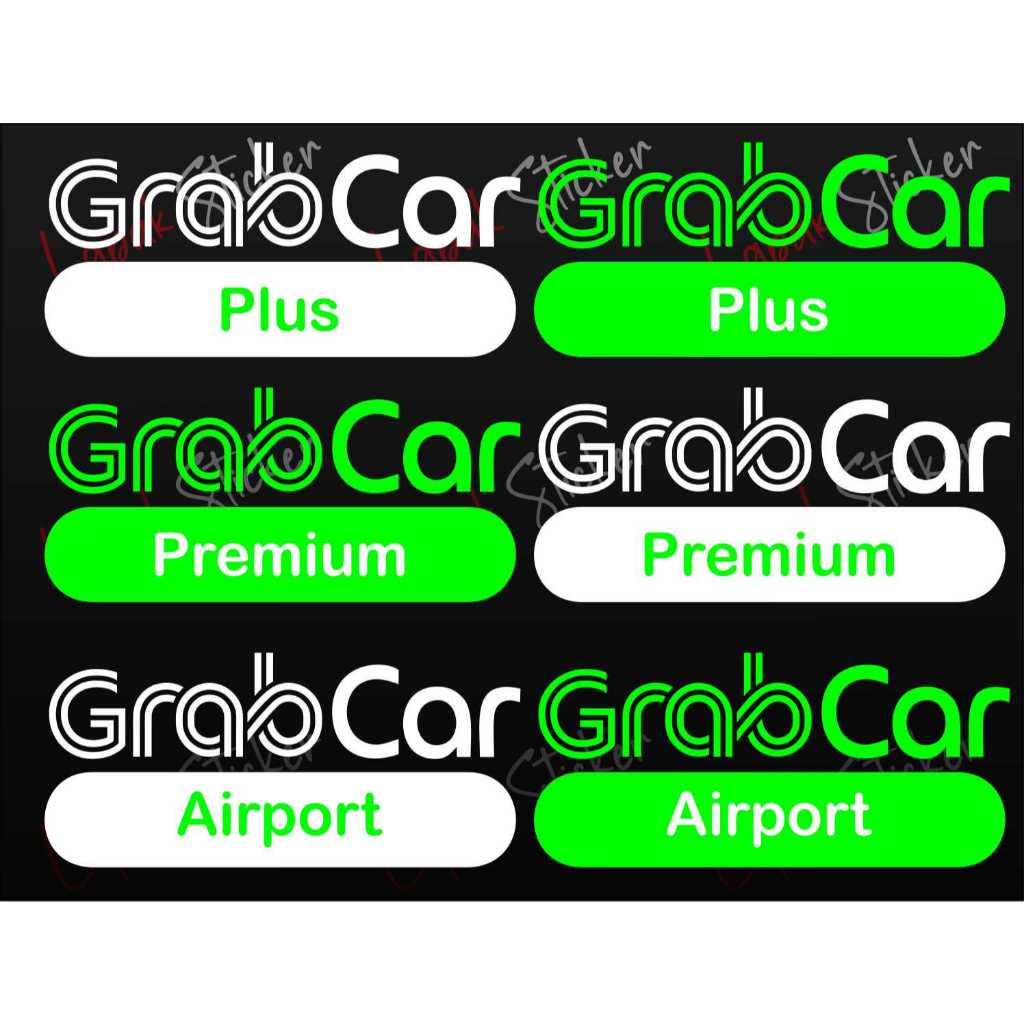 Sticker GrabCar Plus | GrabCar Premium | GrabCarAirport