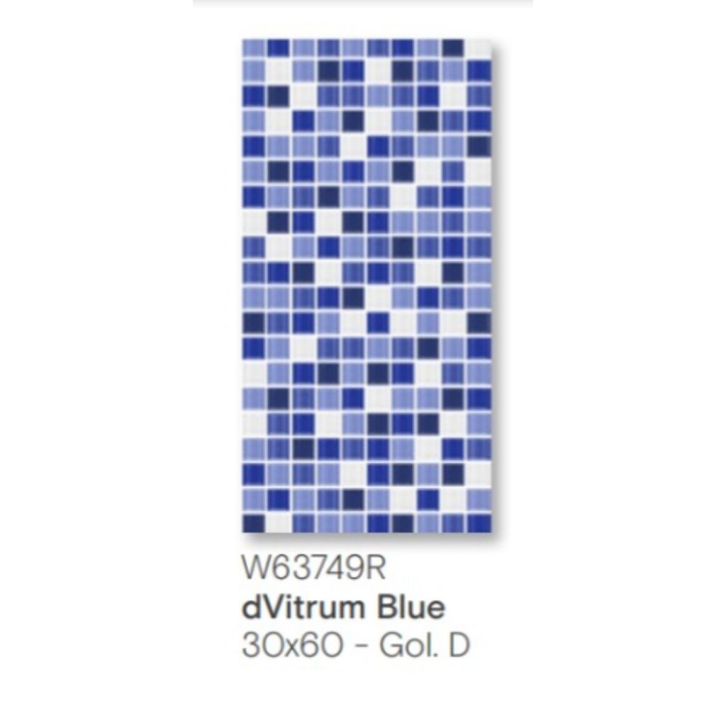 KERAMIK MERK ROMAN TIPE dVITRUM BLUE UKURAN 30X60 RECTIFIED CUTTING UNTUK LANTAI ATAU DINDING