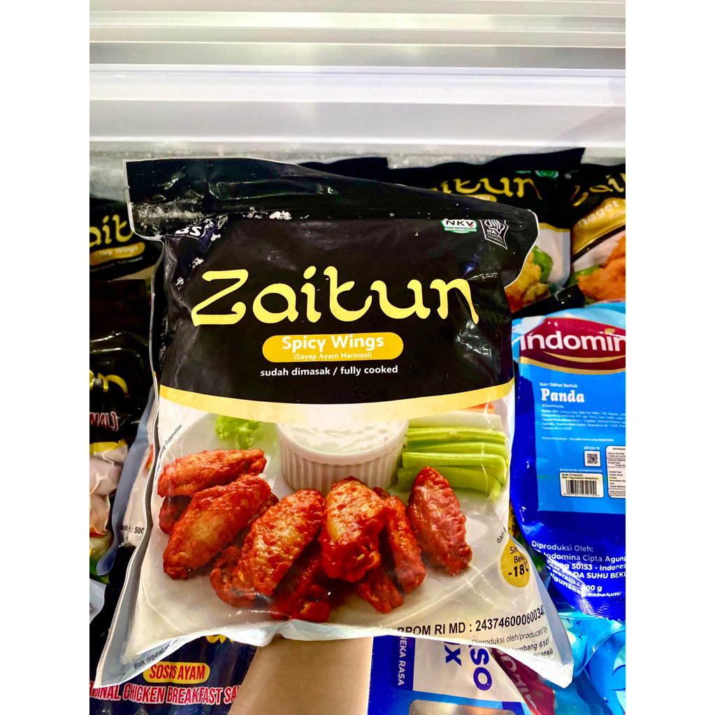 

ZAITUN Spicy Wing 500gr / sayap ayam marinasi frozen