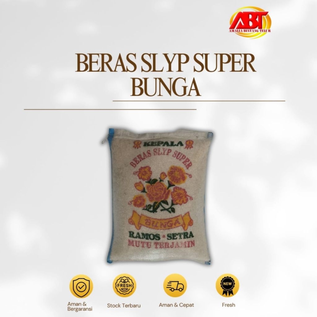

ABT - Beras Pulen Cap Bunga 10kg Enak,Bersih dan Putih (FRESH-AMAN-BERGARANSI)