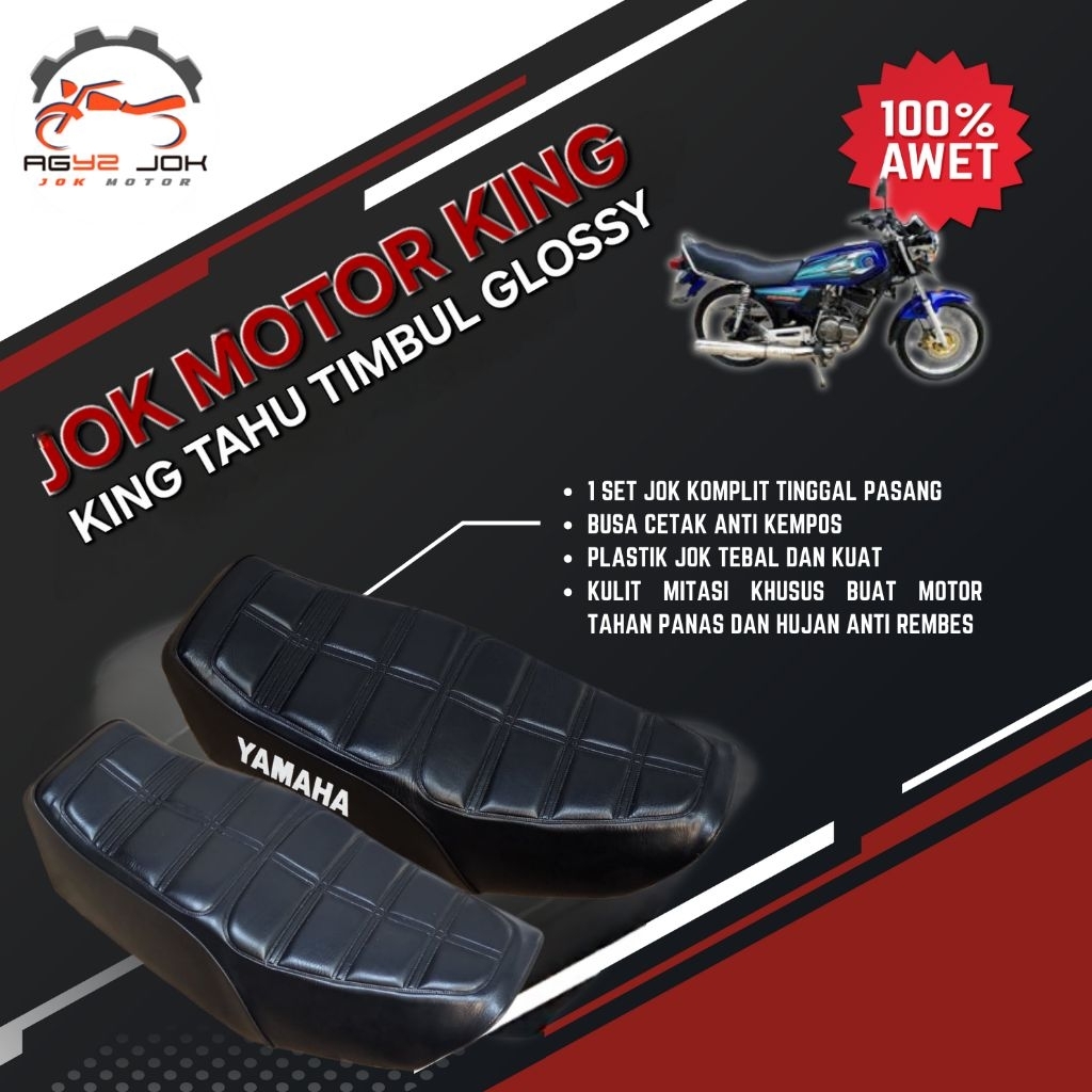 Jok motor rx king glossy Medan Style timbul tahu glossy jok variasi yamaha rx king