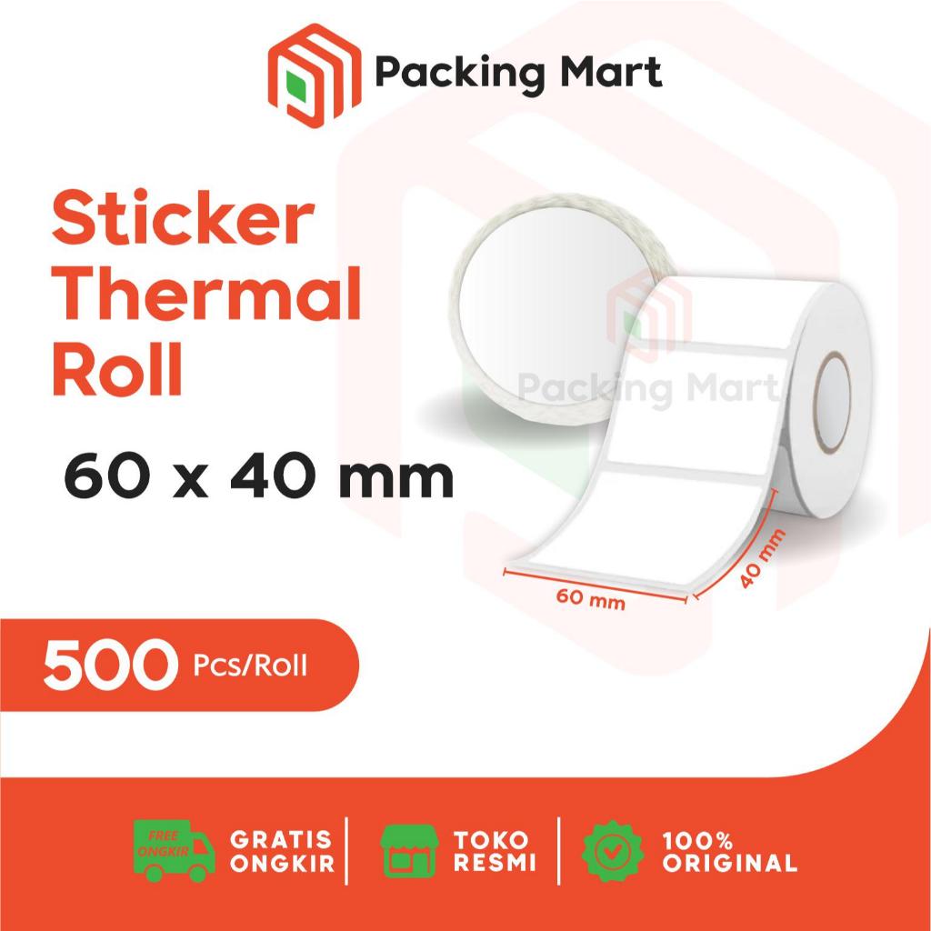 

Label Sticker Resi Direct Thermal 60x40 mm Barcode Makanan Obat Minuman
