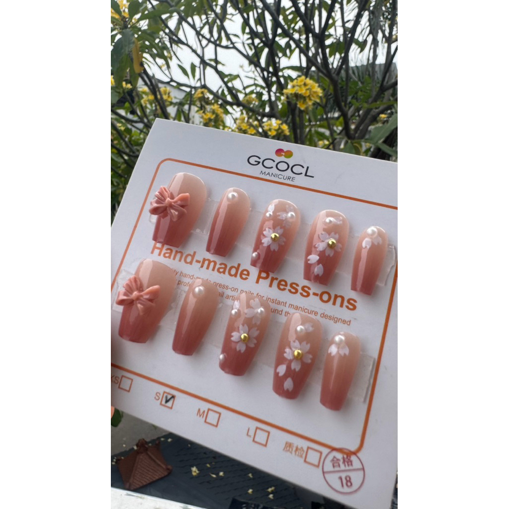 YourNailsArt - MP4 - 10PCS KUKU PALSU/ BERMOTIF BUNGA /FREE LEM JELLY/ FAKE NAILS ART CANTIK / FASHI