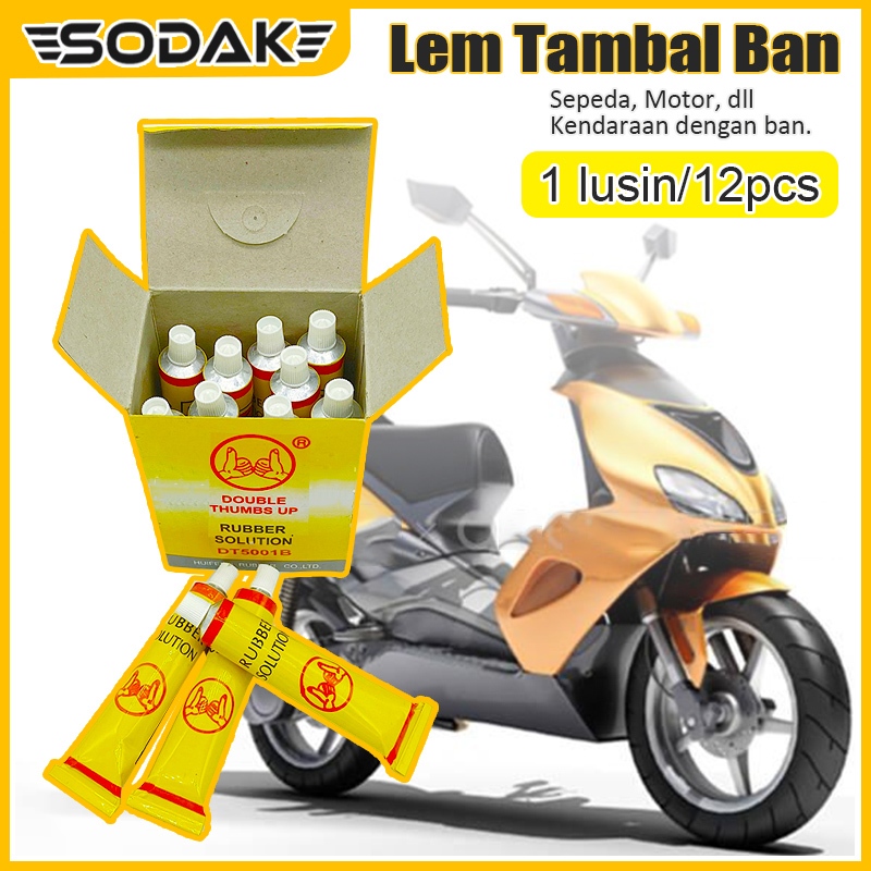 12pcs Lem Tambal Ban Motor / Lem Tip Top / Lem Patch Motor