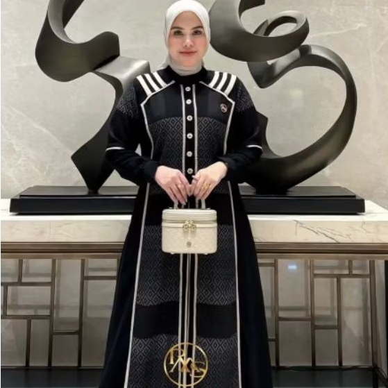 Gamis Madinah Ras Dress Premium Jetblack Arabian