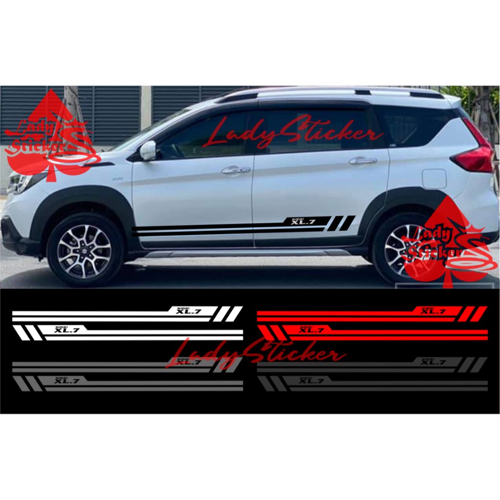 Cutting sticker mobil xl 7 sticker stiker mobil suzuki xl 7