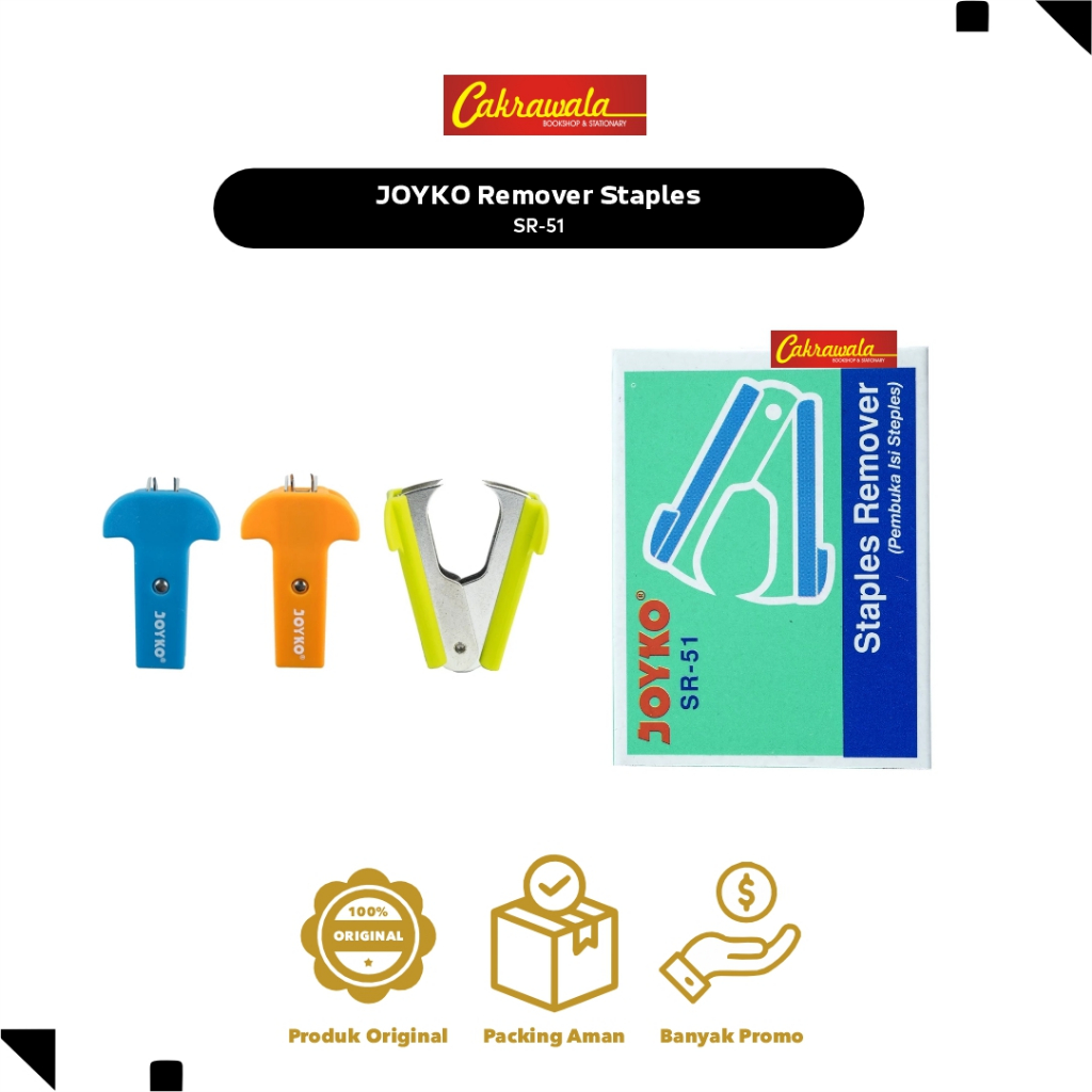 

JOYKO Remover Staples SR-51 – Pencabut Staples Ergonomis | Gagang Nyaman | Alat Tulis Murah