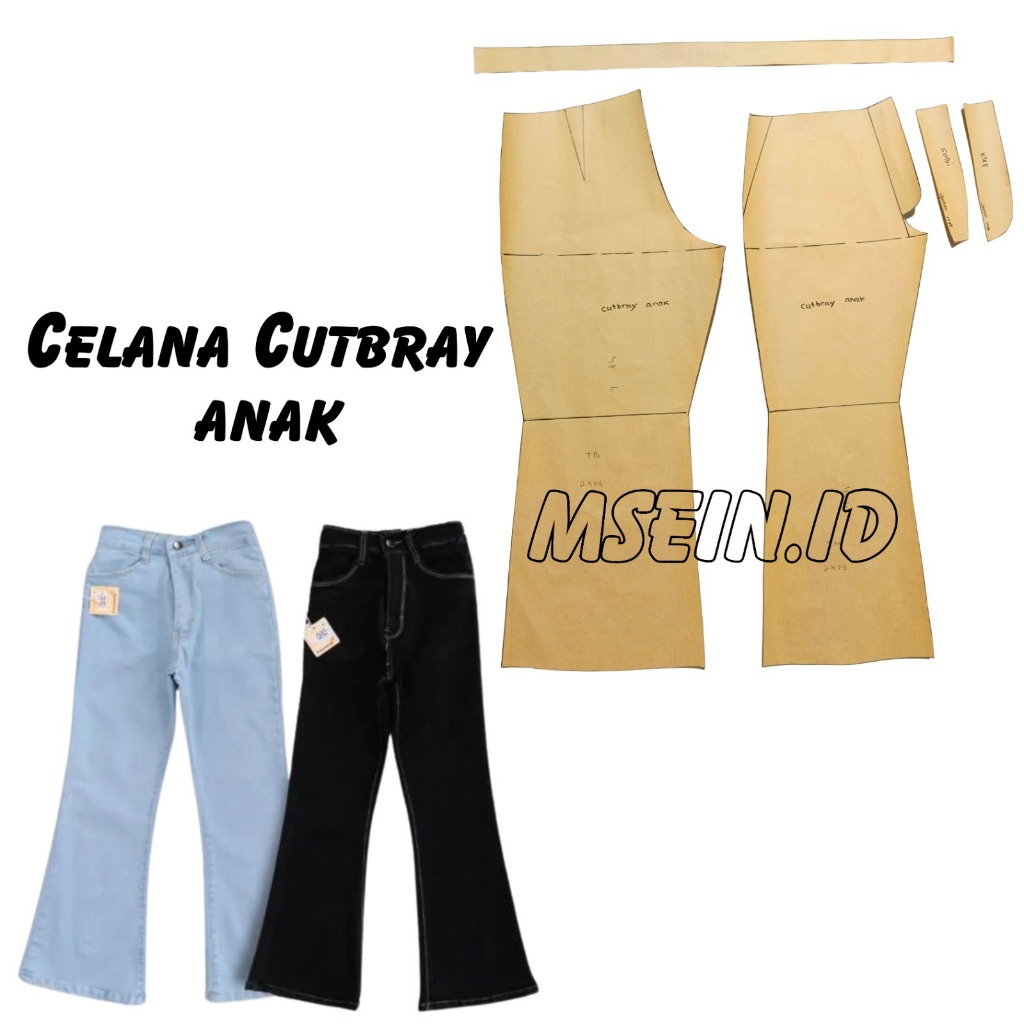 Pola Instan / Pola Jiplak CELANA CUTBRAY ANAK