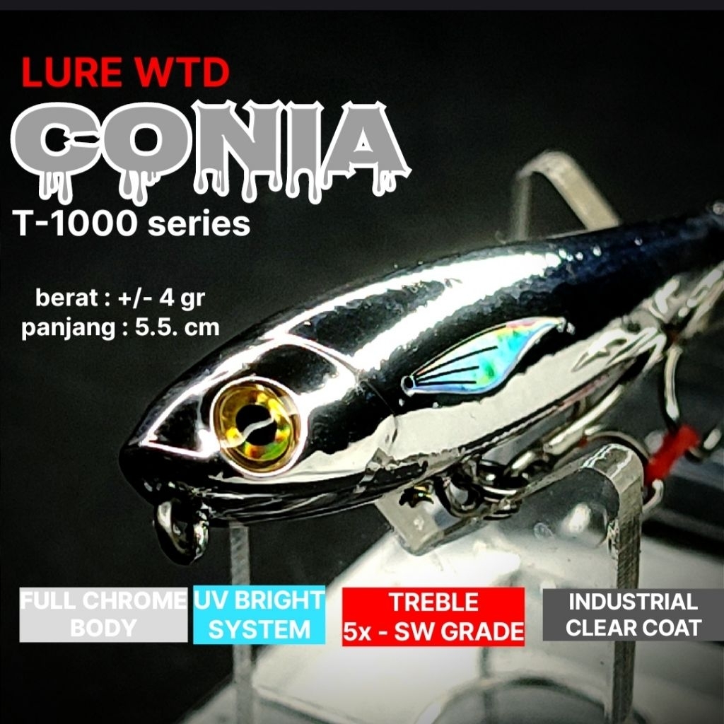 LURE WTD CONIA T-1000 SERIES UMPAN PANCING CASTING HAMPALA LAUT SUNGAI MUARA top water