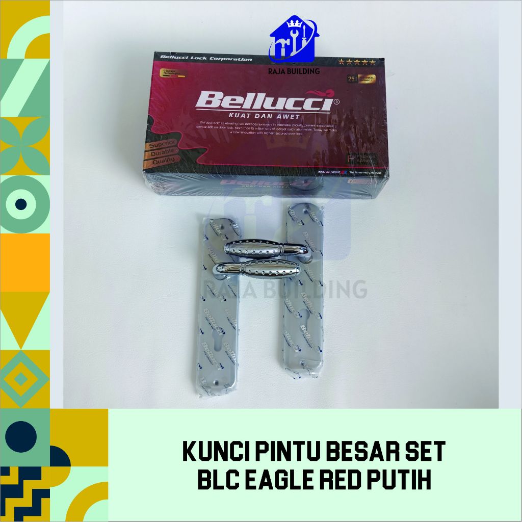 KUNCI PINTU BESAR SET/KUNCI PINTU SET/DOORLOCK BLC RED EAGLE RED PUTIH
