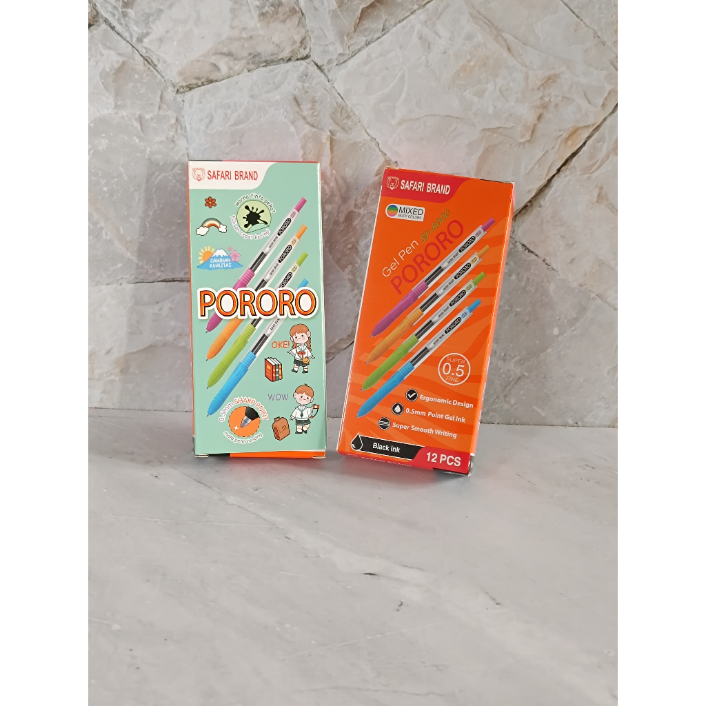 

SELUSIN ( 12 BIJI ) Gel Pen Pulpen Gel Pororo Safari 0.5mm