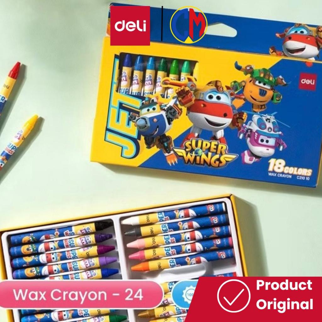 

DELI Wax Crayon 12 & 24 Warna Super Wings