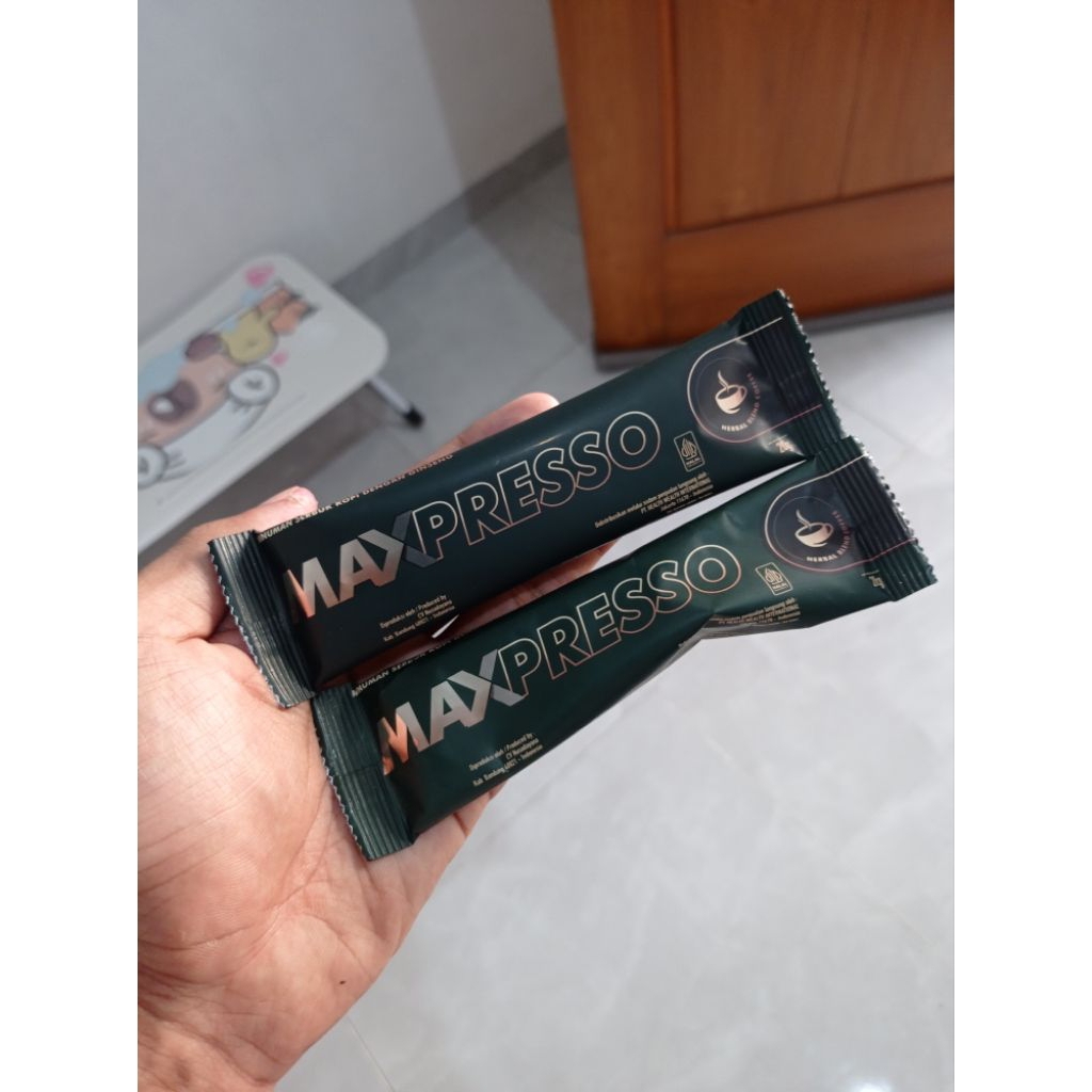 

Ready 2 saset KOPI MAXPRESSO KOPI STAMINA ANTI LOYO ISI 2 SASET