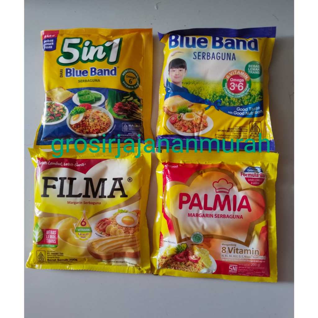 

MENTEGA SERBA GUNA MARGARINE BLUE BAND FORVITA PALMIA SACHET 200 GRAM KEMASAN EKONOMIS MURAH