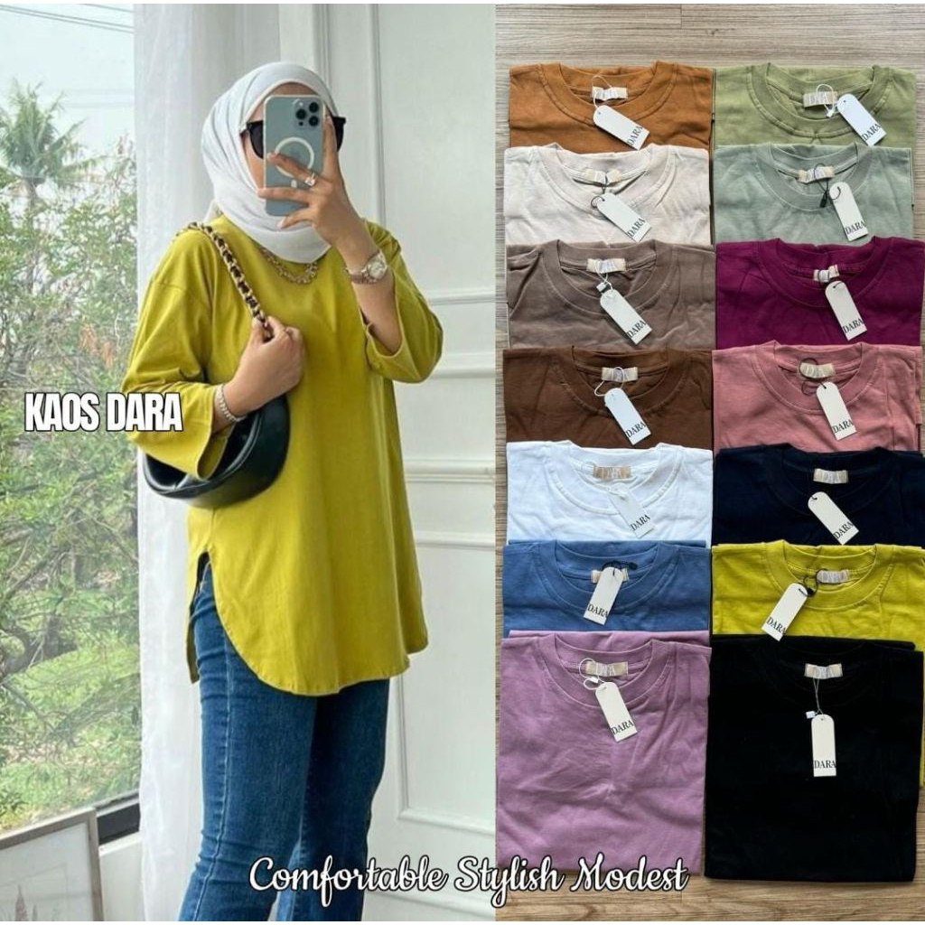 [DARA ORY]KAOS DARA OVAL/KAOS DARA KARET LENGAN PANJANG