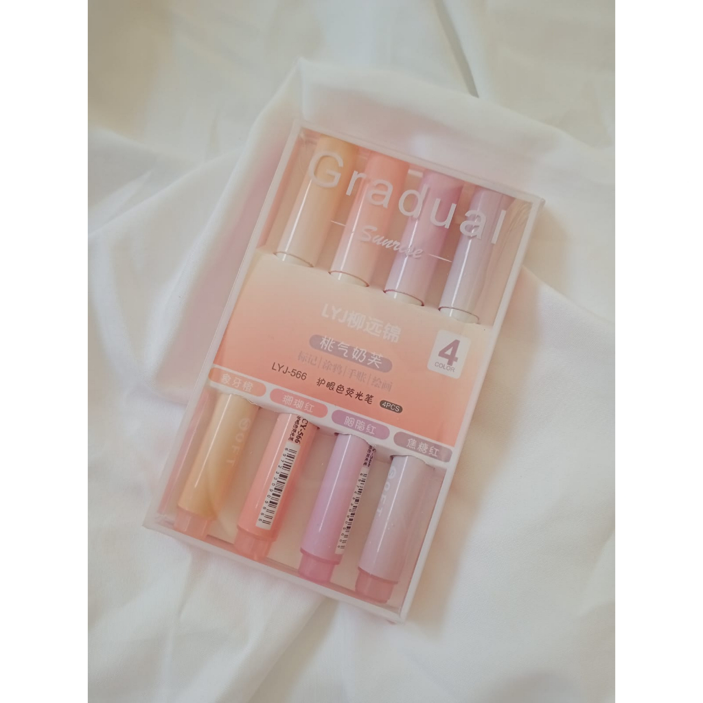 

Spidol Higlighter Gradual Gradasi 1 Set Stabilo Warna Isi 4 Pcs