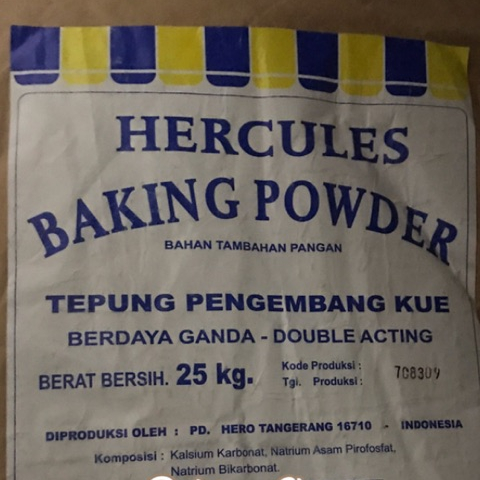

Baking Powder Double Acting BPDA Hercules 25kg !!!