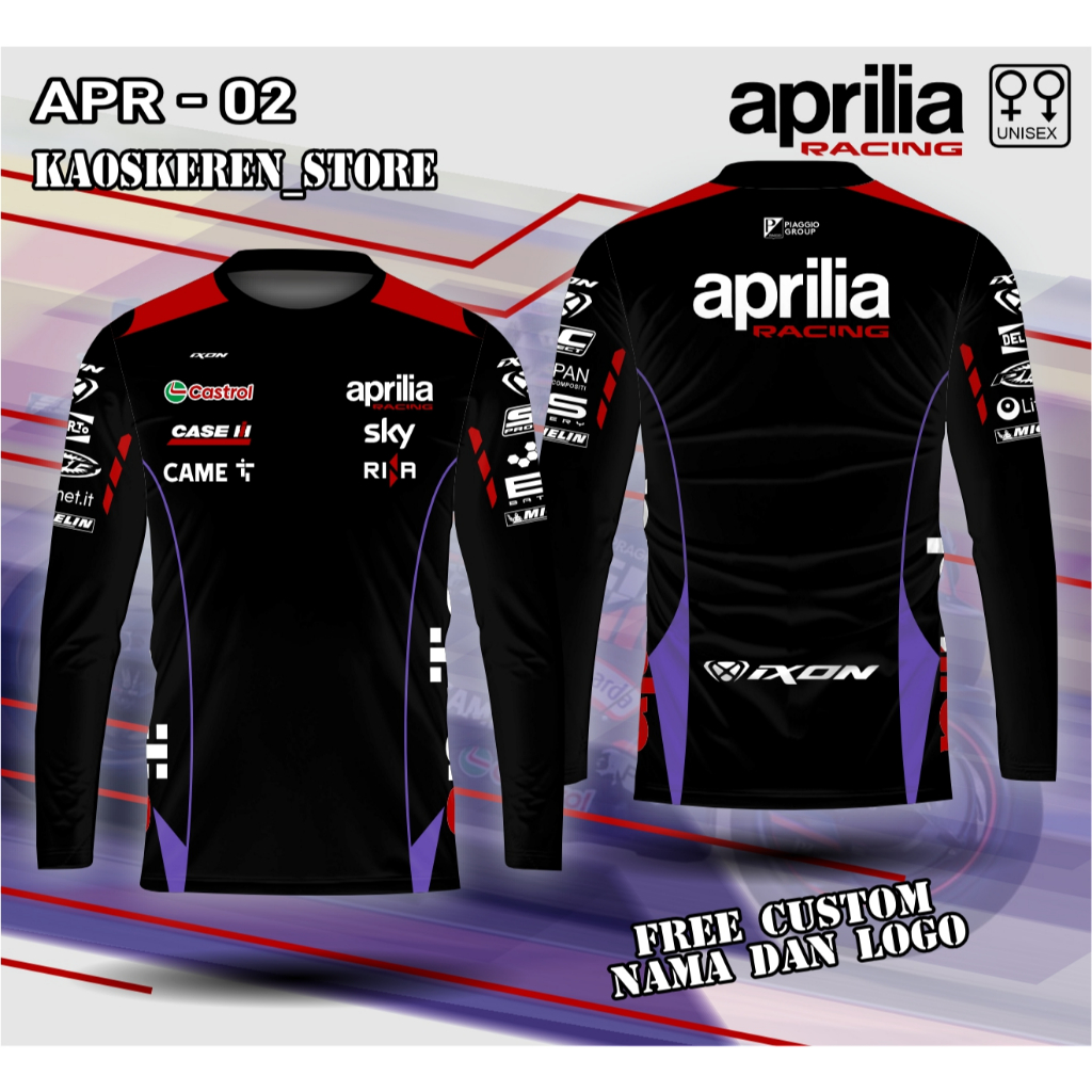 jersey team aprilia baju gp crew aprilia kaos gp aprilia free custom