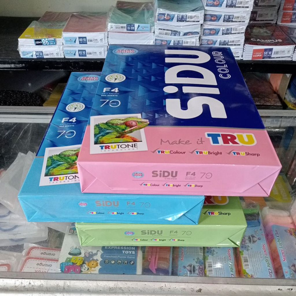 

( 1 Rim ) Kertas HVS Warna ukuran F4 70 grm