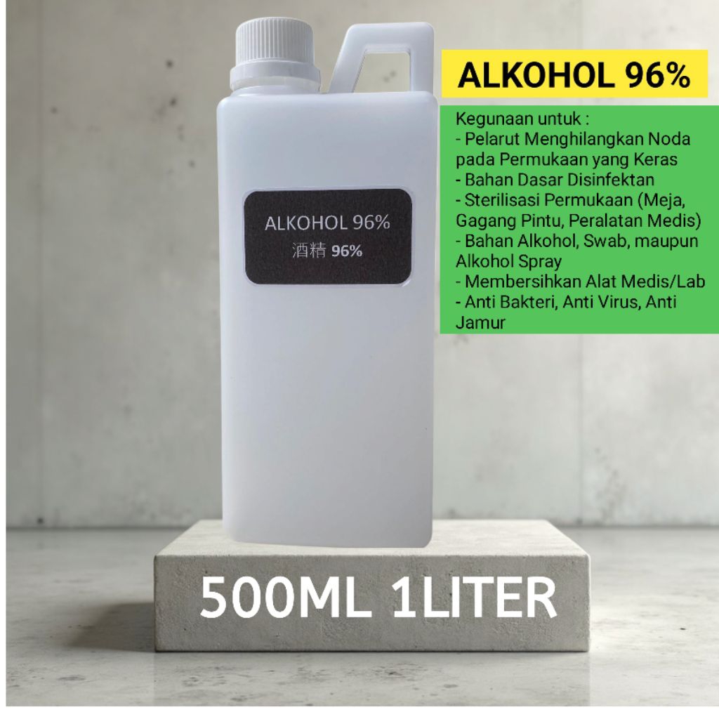 ALKOHOL96% 500ML 1LITER PELARUT BIBIT PARFUM