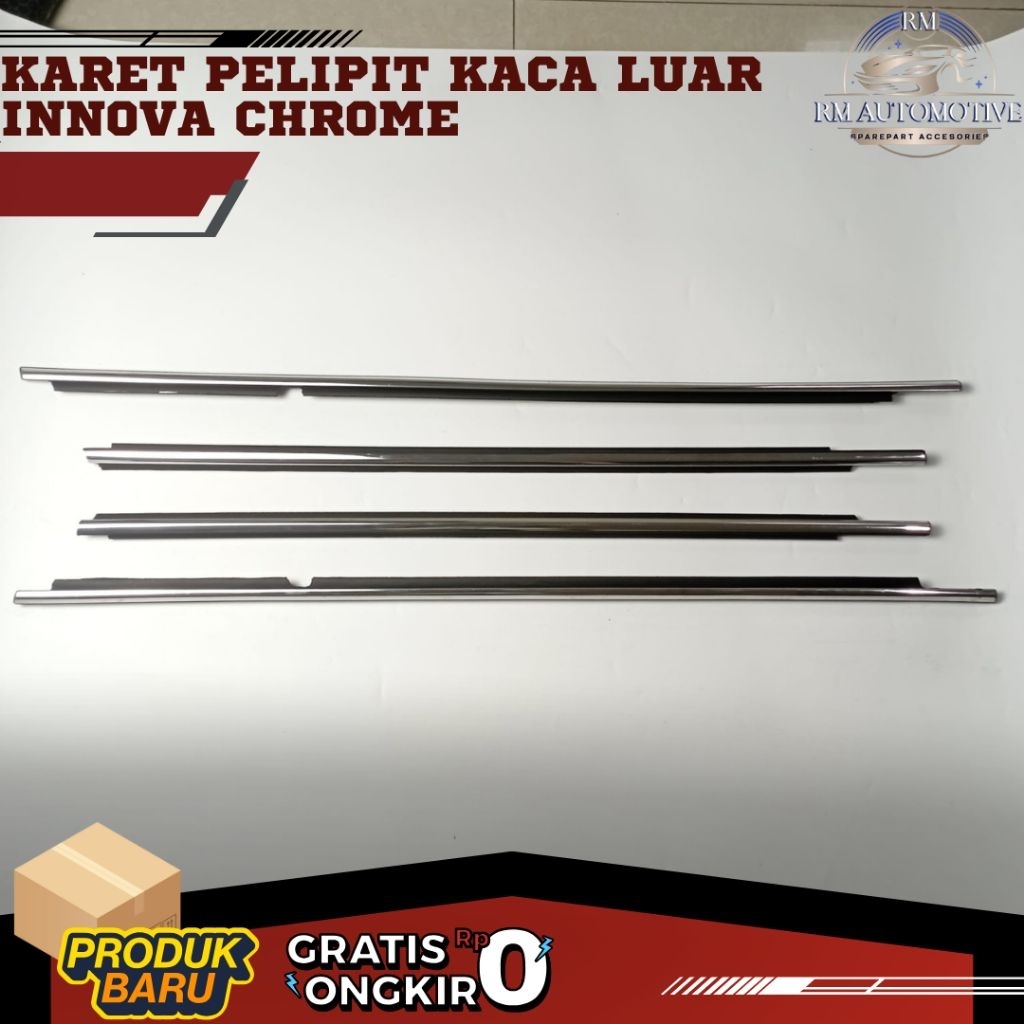 Karet Pelipit Kaca Luar Innova Chrome 2005-2012 Original