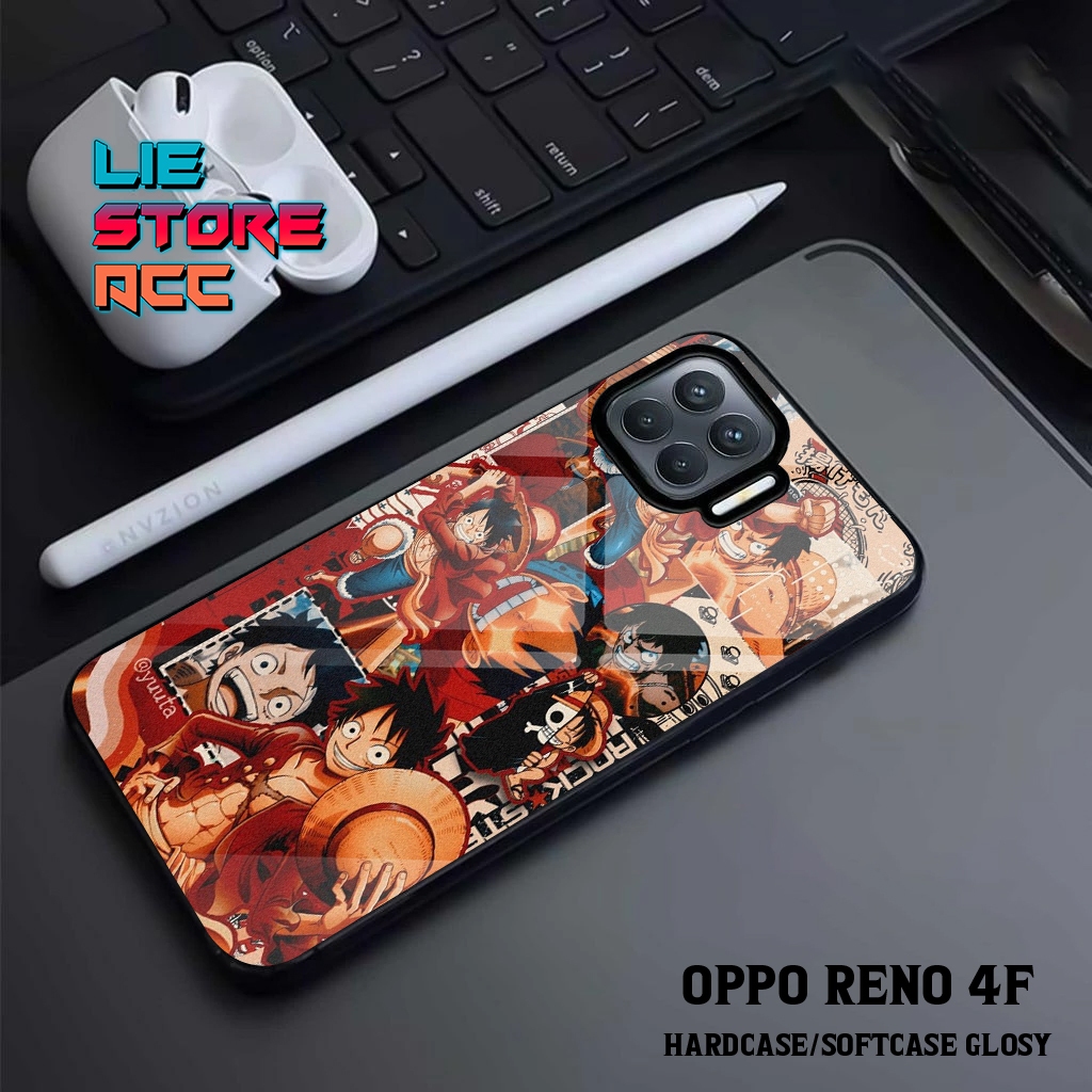 liestore_acc Case OPPO RENO 4 / RENO 4F / RENO 4 PRO Motif [ LUFFY ] Hp Glossy Casing Hardcase Softc