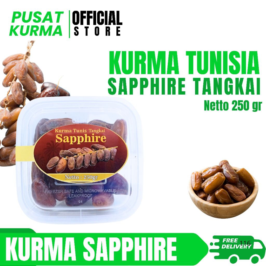 

KURMA TUNISIA SAPPHIRE TANGKAI 250 GR | PREMIUM | pusatkurmabali