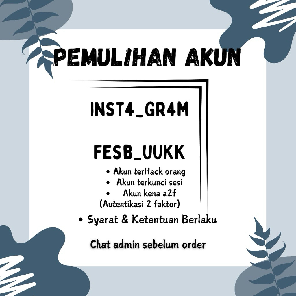 Jual Pemulihan Akun