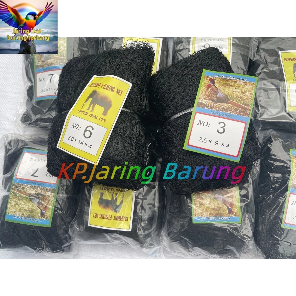 Jaring Burung Nilon Emprit, Perkutut, Pipit, Kutilang, Tekukur Jaring Kandang Ayam