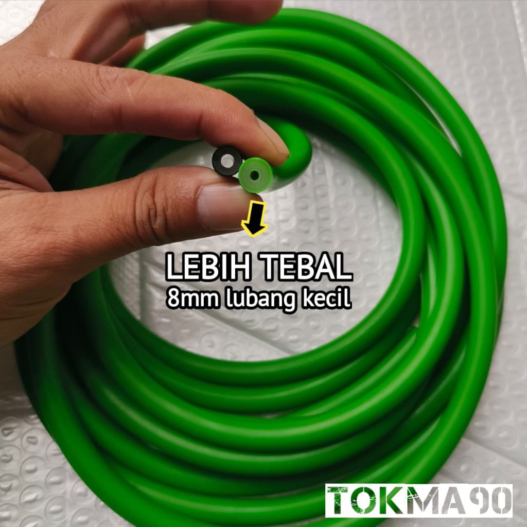 Karet 8mm Tebal Lubang Kecil 8mm up Premium Untuk Panah Ikan