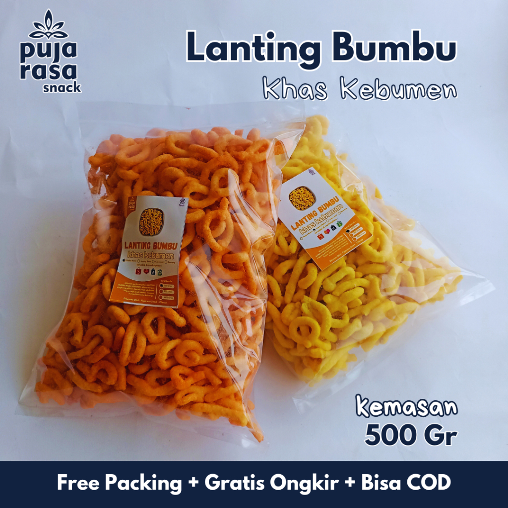 

CEMILAN LANTING BUMBU Singkong Oleh-oleh Khas Kebumen Renyah 500 Gram