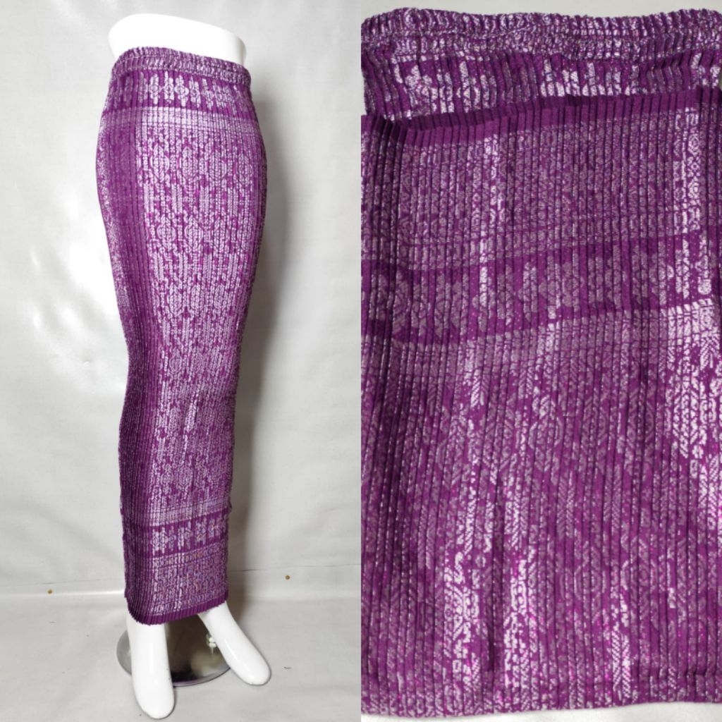 Rok songket plisket / Rok Songket Bawahan Kebaya / Rok Plisket Songket Jadi