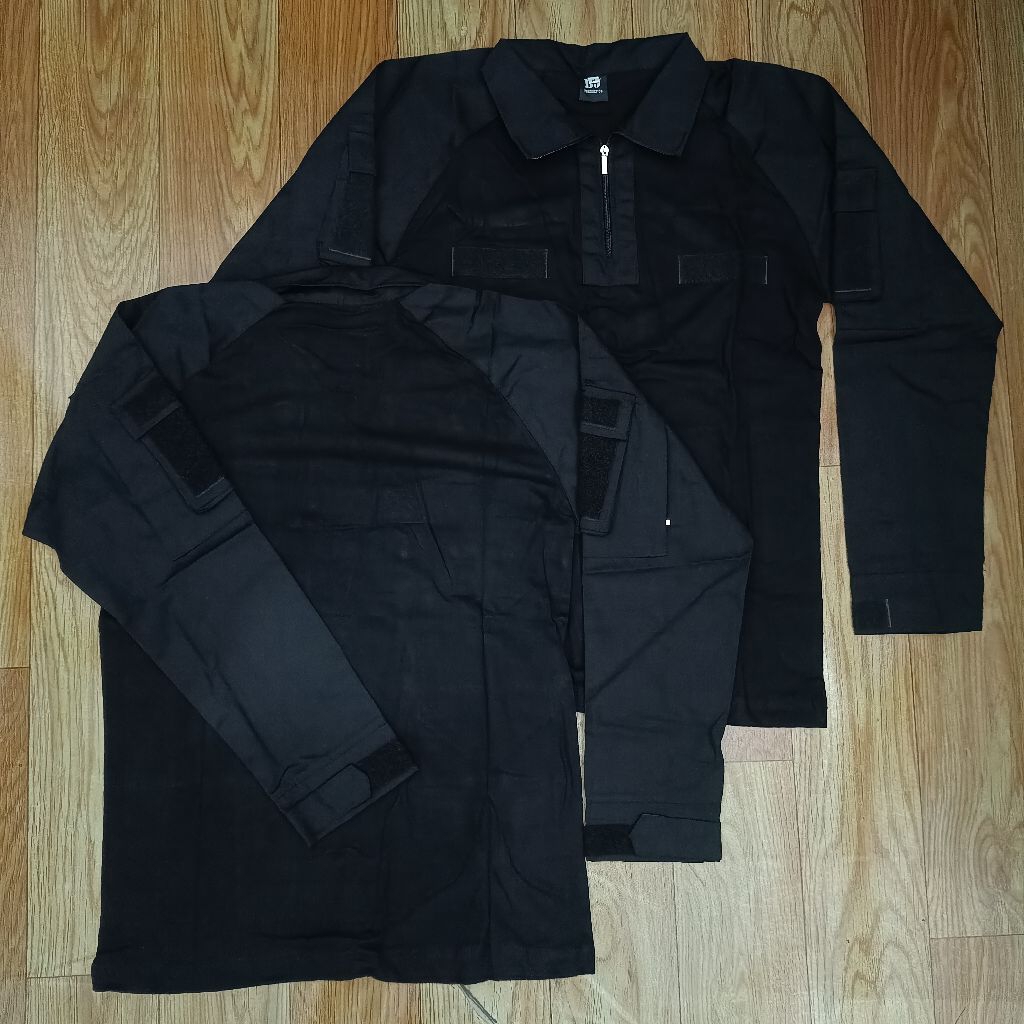 Kaos BDU Tactical Hitam Polos / Kaos Tactical / Kaos BDU