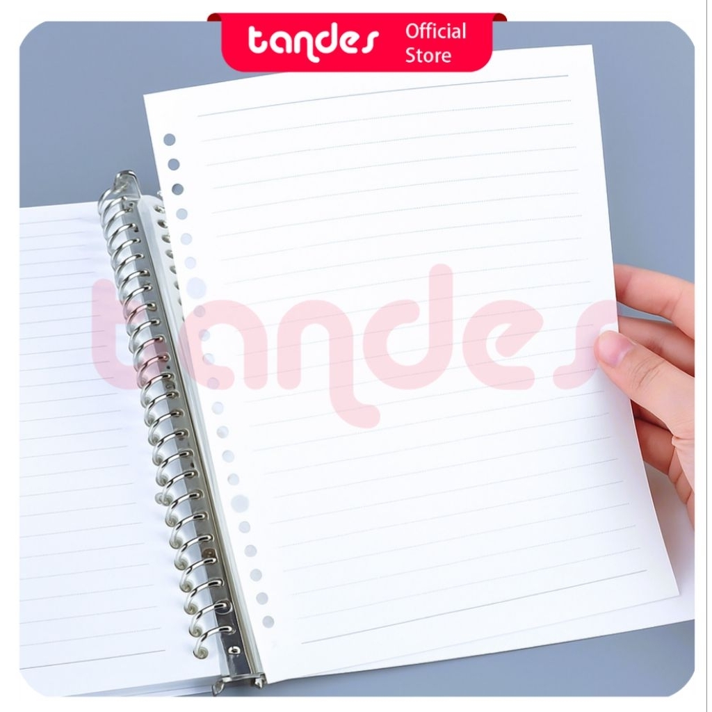 

TANDES Loose Leaf A5 Kertas File Isi Blinder - Loose Leaf Refil A5 Holes - Loose Leaf 50 Lembar