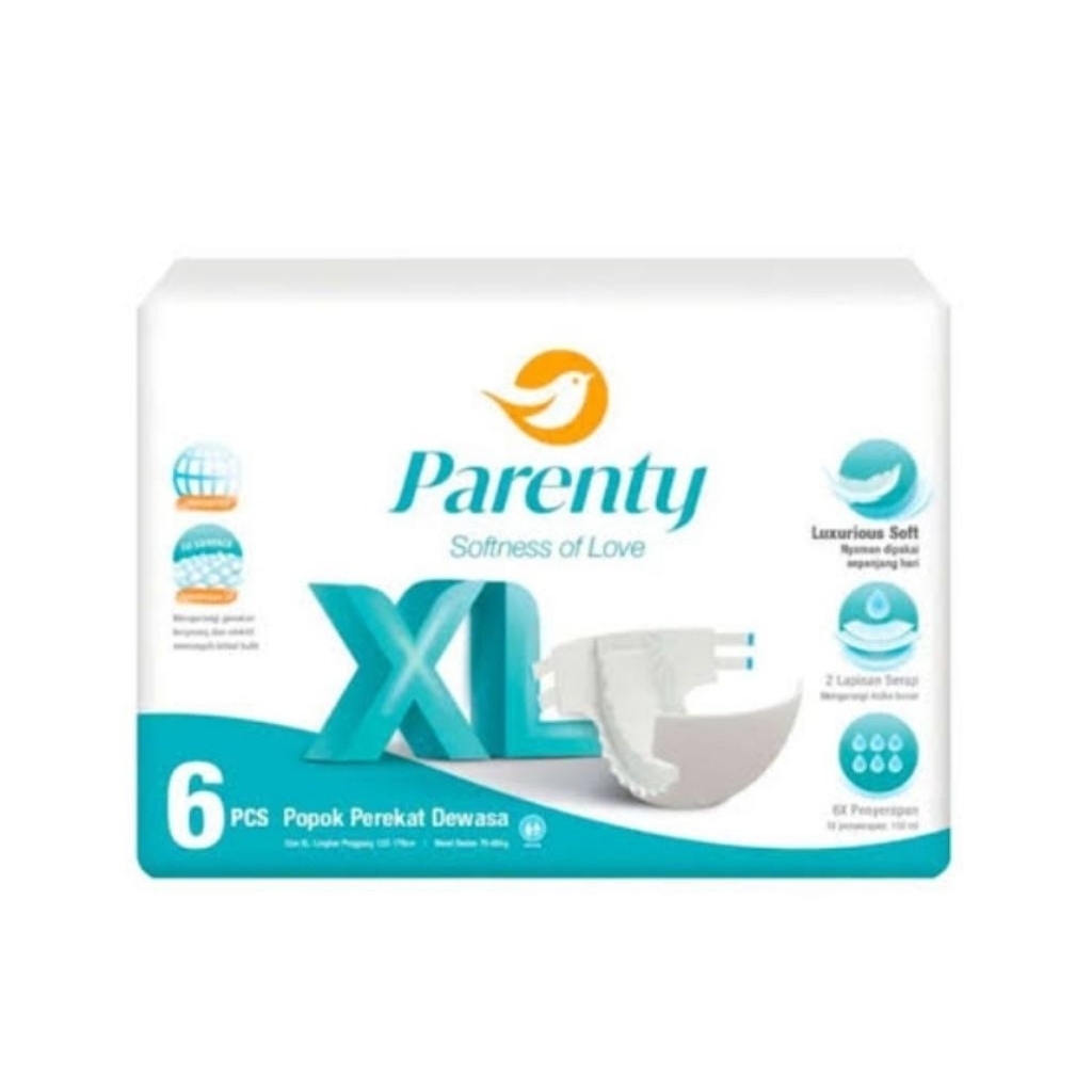 PARENTY Popok Dewasa pampers dewasa lansia tipe Perekat/Celana M10 pcs/L8 pcs/XL6 pcs