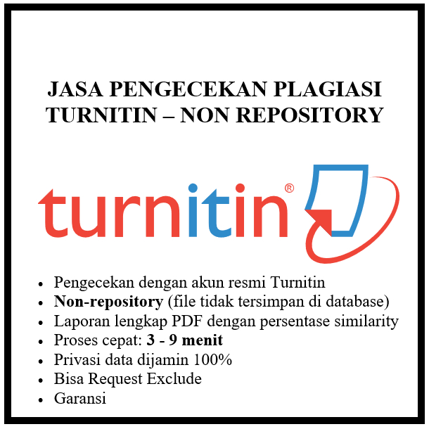 Jasa Pengecekan Plagiasi Turnitin Non Repository
