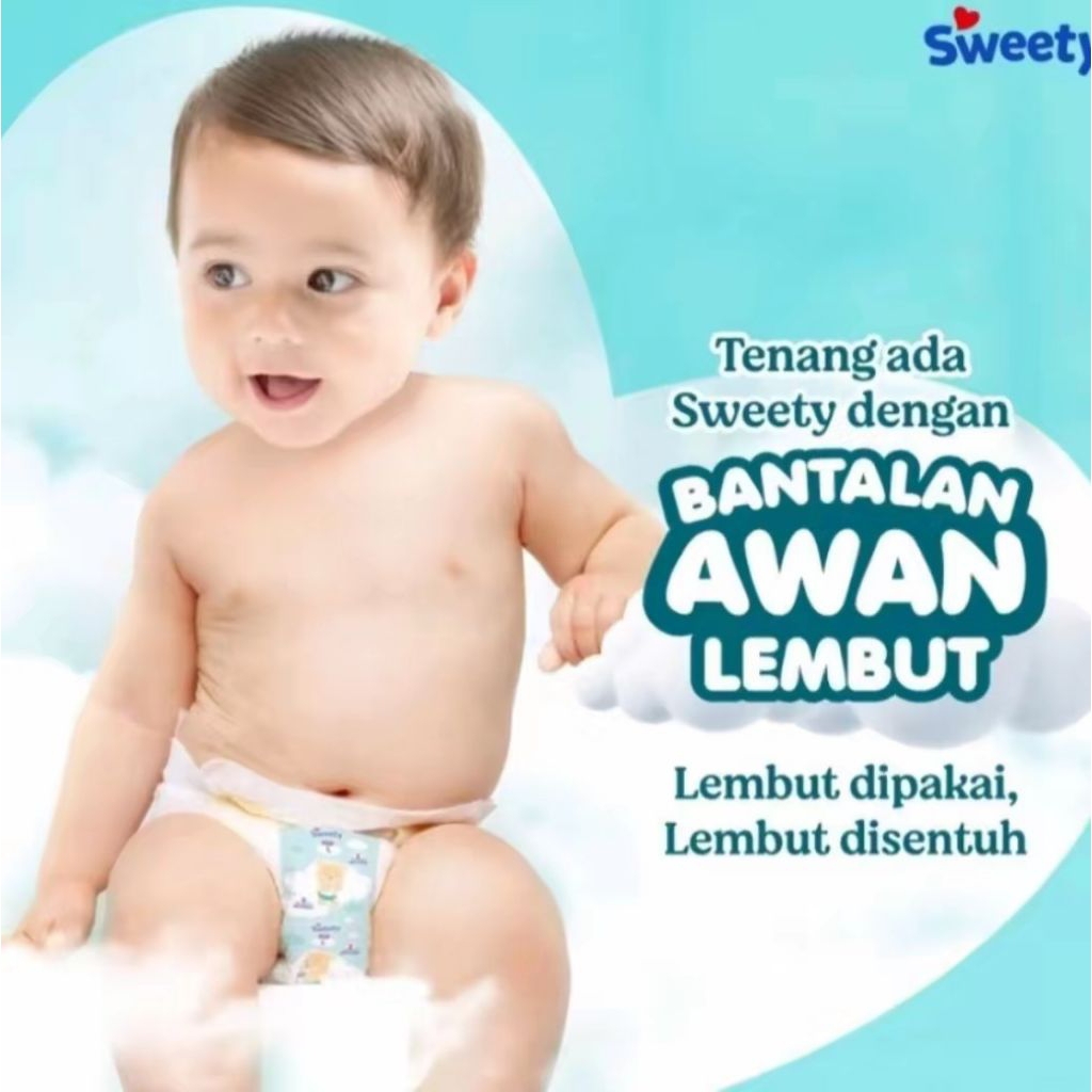 pampers sweety pants silver jumbo Nbs44 S66 M60 L54 XL42 extra kering Popok Bayi Diapers