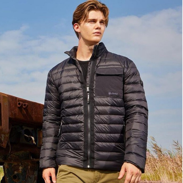 Warsnort - Jaket Hitam Jacket Gelembung Cacing Bulu Angsa Original Jeep